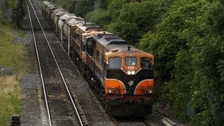 preview picture of video '086 & 074 on Cork-Northwall cement train at Kildare 10-July-2007'