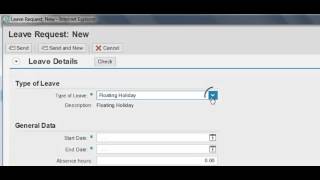 MyHR ESS Create a Leave Request