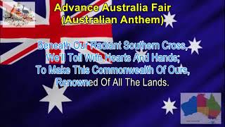 ADVANCE AUSTRALIA FAIR - Australia National Anthem (LYRICS) (Karoake Sing-A-Long)  #Anthems