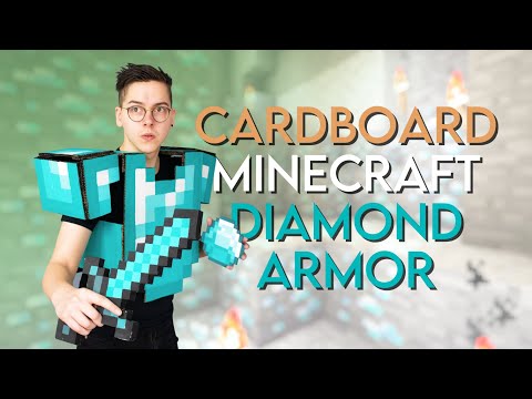 Making a Cardboard DIAMOND MINECRAFT ARMOR!