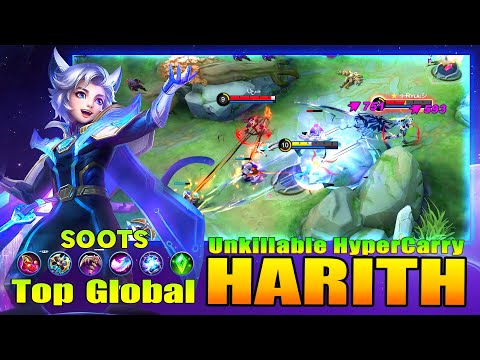 Unkillable HyperCarry Harith Perfect Skill Control by soots ~ Mobile Legends