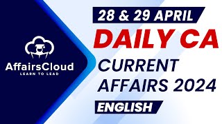 28 & 29 April Current Affairs 2024 | English | Daily Current Affairs |Current Affairs Today|By Vikas