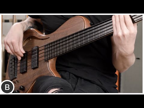Adamovic Hollow 33 5 String Fretless 2020 - Premium Flamed Walnut image 14