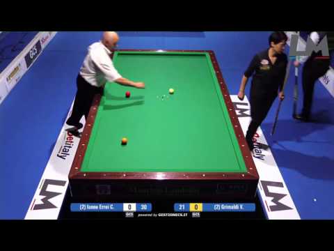 Ianne Erroi Cinzia VS Grimaldi Vincenza - Campionato Italiano Biliardo 2016/2017(Torino)