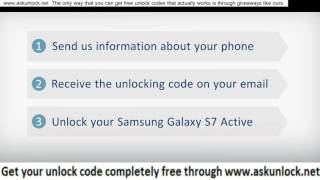 How to unlock Samsung Galaxy S7 ACTIVE for FREE in 5 minutes