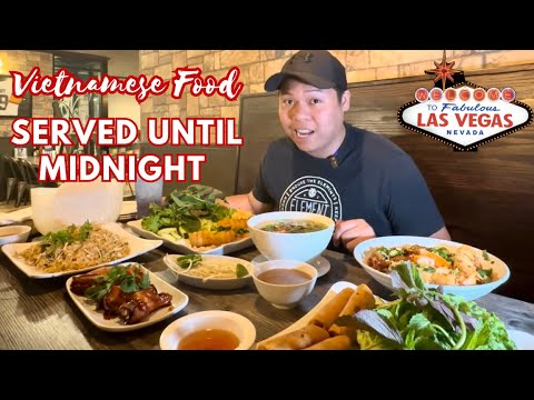 Comida vietnamita autêntica em Las Vegas! Comida até meia-noite. Revisão de comida do Viet Noodle Bar