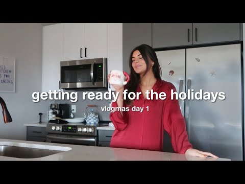 getting in the christmas spirit & decorating my apartment — vlogmas day 1