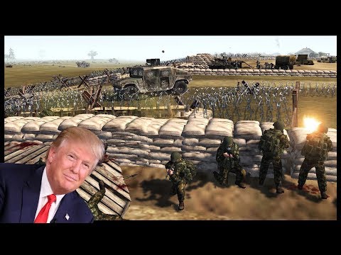 TRUMP INVADES RUSSIA ~ Huge Fort Defense - Men of War: Red Rising Mod