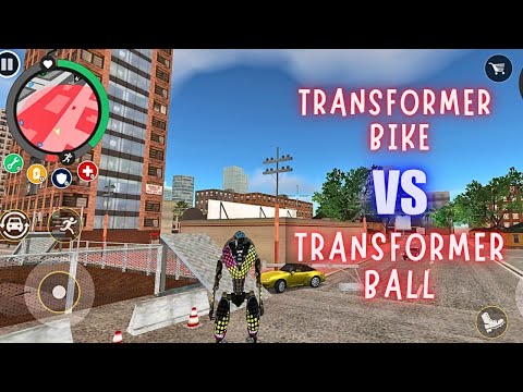 Transformer bike vs Transformer ball in rope hero vice town ⚔️