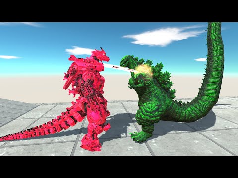 Mecha Godzilla Kiryu Red Vs Monster Shin Godzilla Green Death run-Animal Revolt Battle Simulator