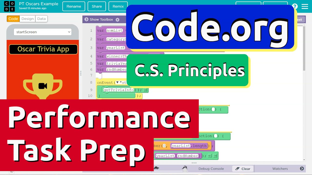Code.org Performance Task Prep Tutorial | How to Format and Save Your Code for Your PT