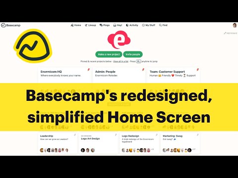Basecamp 4 NEW Feature – A redesigned Home Screen