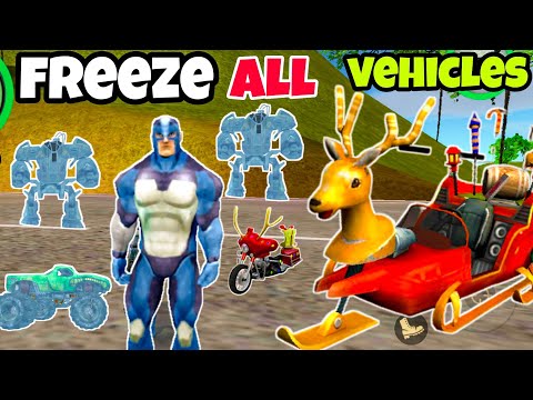 Buying all vehicles and freeze with freeze gun | rope hero vice town game | rope hero game