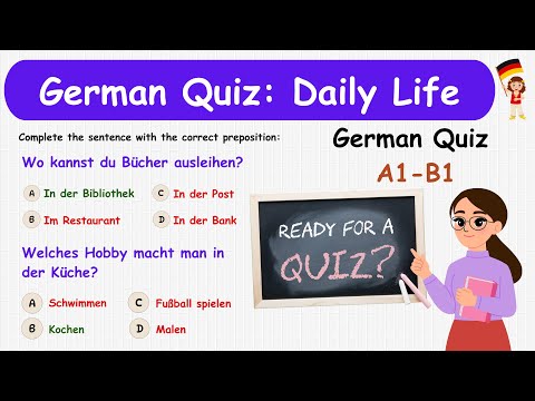 📝 Everyday Life Quiz in German | Test Your German Vocabulary with Fun Questions! 🇩🇪 (A1-B1) #german