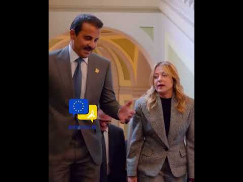Video Thumbnail: Giorgia Meloni Hosts Qatar’s Emir 🇮🇹🇶🇦 | High-Level Talks with Sheikh Tamim Al Thani in Milan