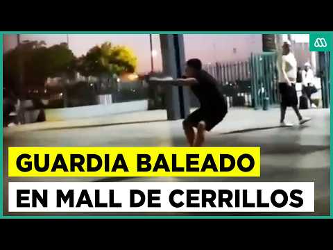 Impactante registro: Mecheros dispararon a guardia en patio de centro comercial