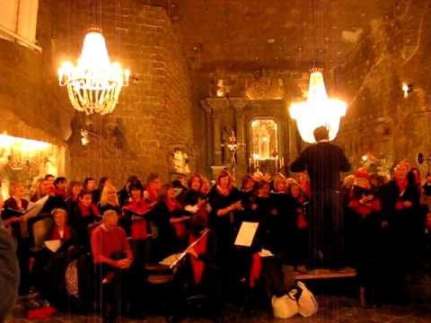 Elmbridge Community Choir in the Salt Mines, Krakow, Poland.