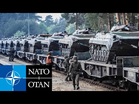Romania, NATO. Armored vehicles of the Polish and Romanian army in joint exercises.