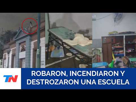 Robaron y destrozaron una escuela de Merlo durante los festejos por el triunfo de la Selección