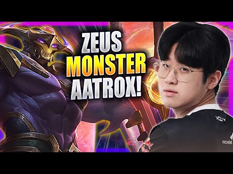 ZEUS IS A MONSTER WITH AATROX! - T1 Zeus Plays Aatrox TOP vs Renekton! | Season 2023