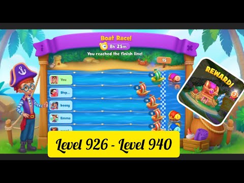 Gardenscapes ( BOAT RACE ) || Level 926 - Level 940 || All Puzzles - Gameplay PART - 92