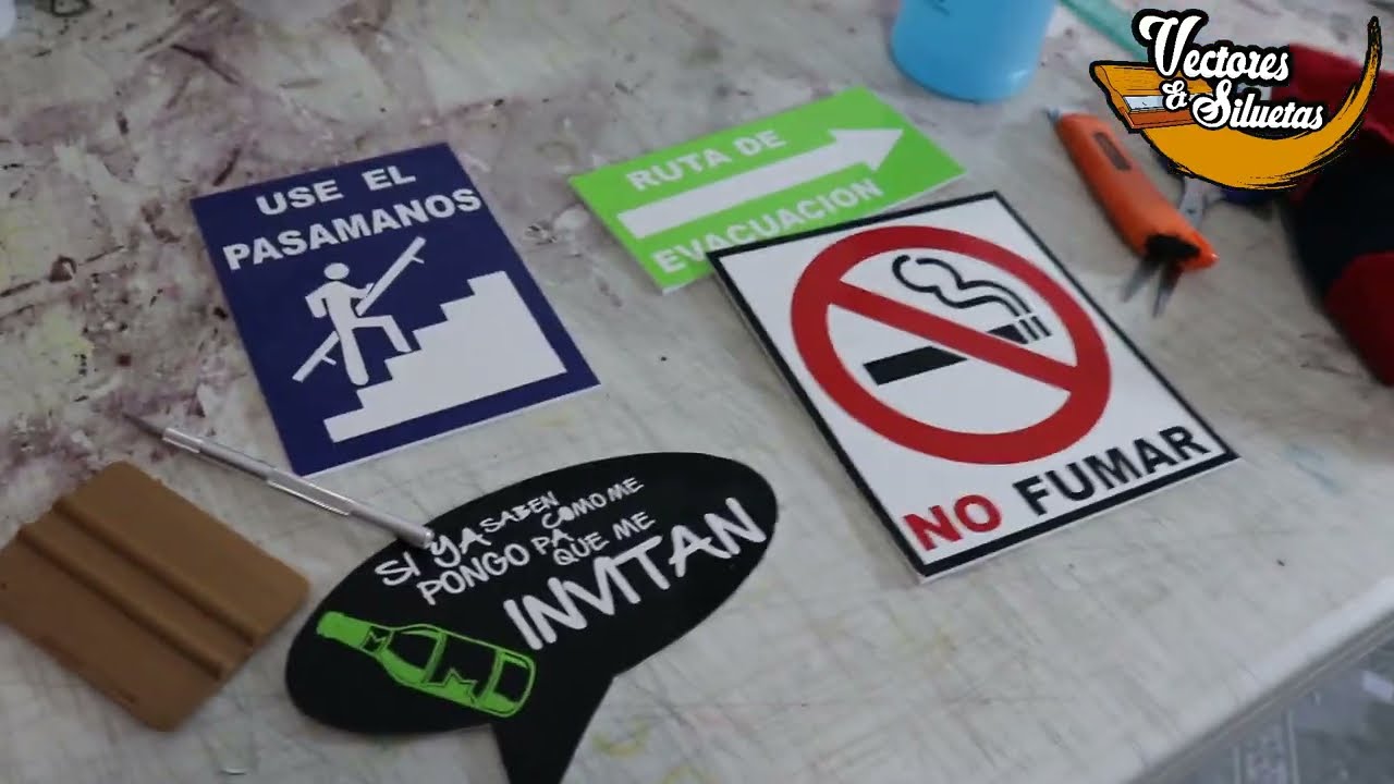 Letreros de seguridad con vinil adhesivo y trovicel