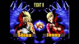 BloodyRoar2 Gameplay - Shina VS Jenny (VS Computer, Difficulty 8, Any cancel point on)