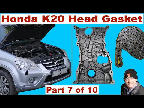 Part 7 - Honda CRV 2 litre K20 A4 Head Gasket Repair .... Re-fitting Cylinder Head and Timing Chain