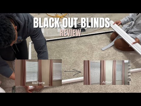 Cordless Blackout Roller Shades for Windows, Custom No Drill Blinds for Window, 100% Privacy Blackout Roller Shades for Windows, UV Protection & Thermal Insulated No Drill Blinds for Window video review thumbnail