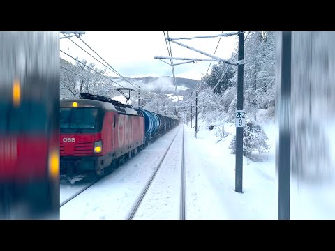 Führerstandsmitfahrt / ❄️ 10 Minuten Winterwonderland  ❄️ /Scheiflinger Berg Talfahrt