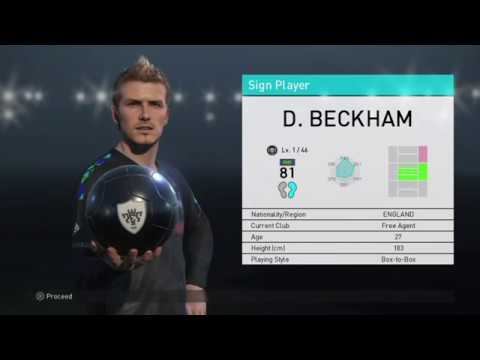 David Beckham 100% Scout Combination - Pro Evolution Soccer 2018 myClub