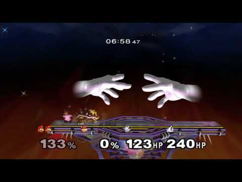 SSBM - Dr. Mario and 20XX Bowser Vesus Master Hand and Crazy Hand