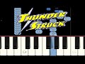 ACDC Thunderstruck EASY Piano Tutorial Synthesia