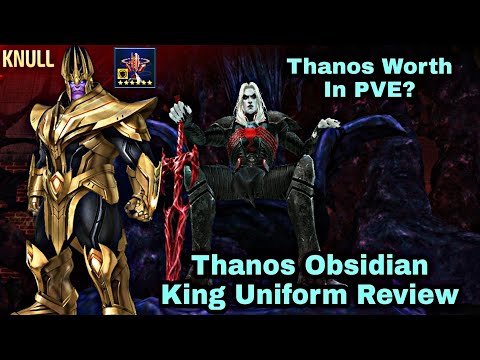 Thanos Obsidian King Uniform Review & WBL Knull Clear Showcase With Obelisk - Marvel Future Fight