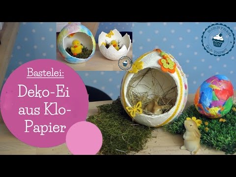 Deko-Ei aus Klopapier | Toilettenpapier | toilet paper Easter egg | DIY Bastelanleitung | mommymade
