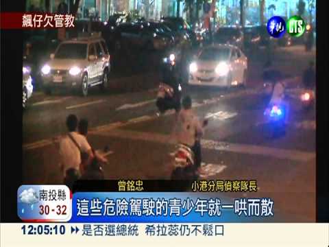 高雄囂張飆仔 沿路叫囂放沖天炮