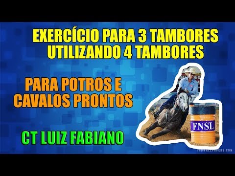 Exercício para cavalos de 3 tambores