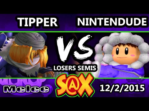 S@X 126 - Tipper (Sheik) Vs. SPY | Nintendude (Ice Climbers) SSBM Losers Semis - Smash Melee