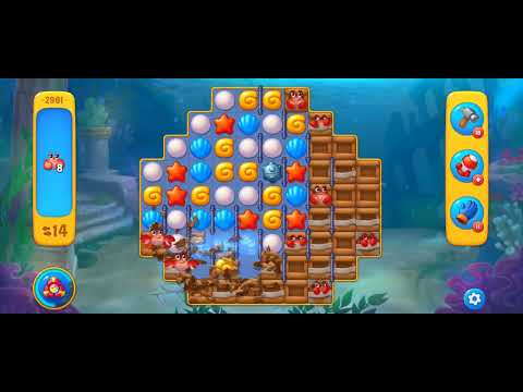 Fishdom Easy Level 2961 (with full seashell [Super Lightning]) @choraelmin