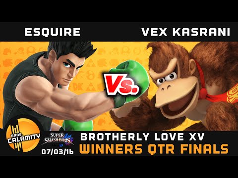 BL XV | CT Vex Kasrani (DK) vs Esquire (Brawler, Mac) - Winners Qtr Finals - Smash Wii U