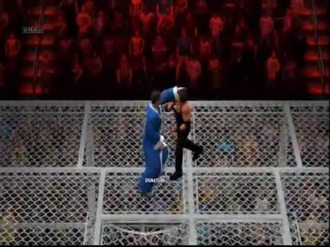 Vince McMahon vs Hugh Hefner in Hell In a cell match