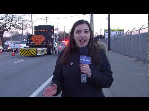 Tanker Truck stuck in Providence RI- Holly Huntoon