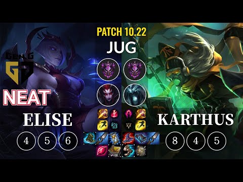 GEN Neat Elise vs Karthus Jungle - KR Patch 10.22