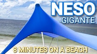 Neso Tents Gigante on a windy beach