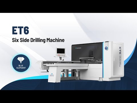 New Design ET6 Six Sided CNC Drilling Machine CNC Drill with Roller Return System Sale in France FR