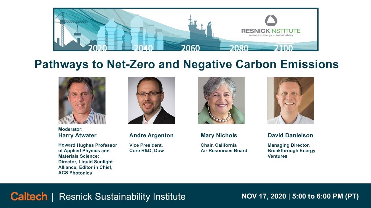 Pathways to Net-Zero and Negative Carbon Emissions - Resnick Institute - 11/17/2020