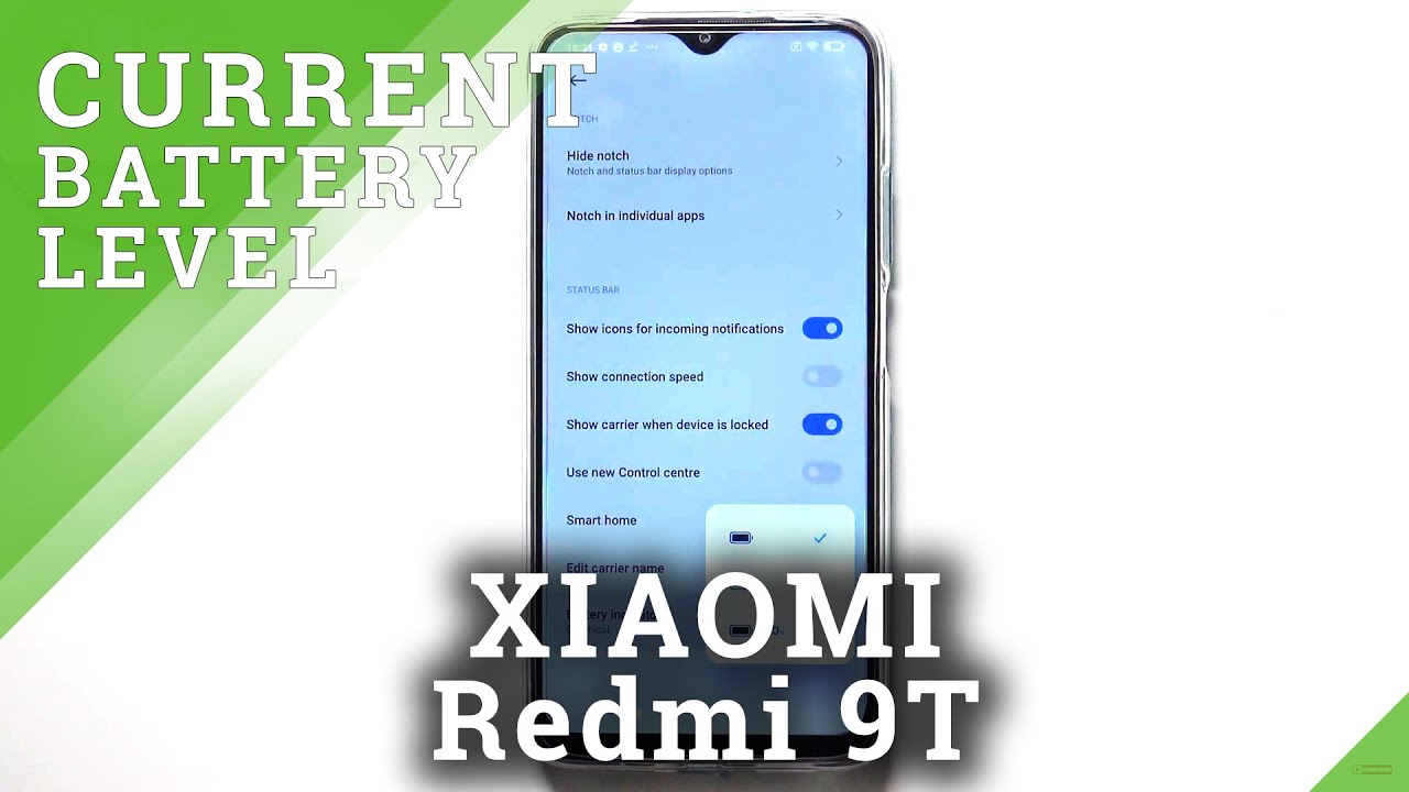How to Show Battery Percentage in XIAOMI Redmi 9T – Show Battery Status