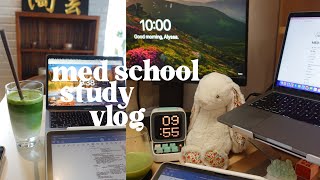 med school study vlog 🏃‍♀️| busy busy week, endocrinology, being active