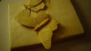 Резьба бабочки по дереву для начинающих - Видео онлайн