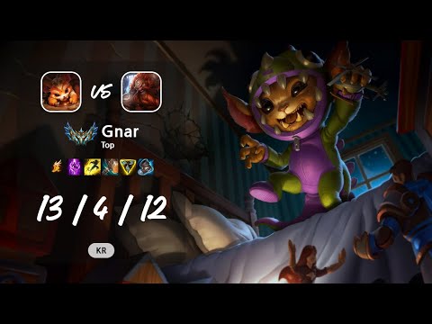 Gnar Top vs Gragas - KR Challenger Patch 13.10